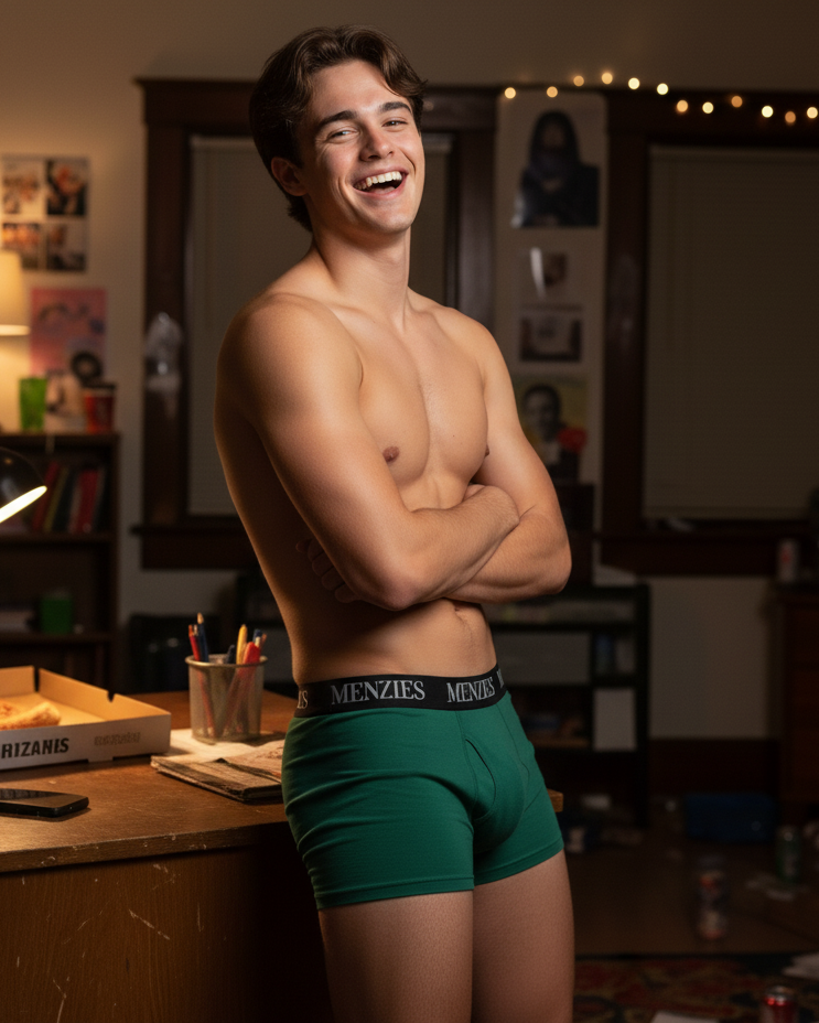 Menzies • Emerald Print (Green) • Boxer Brief